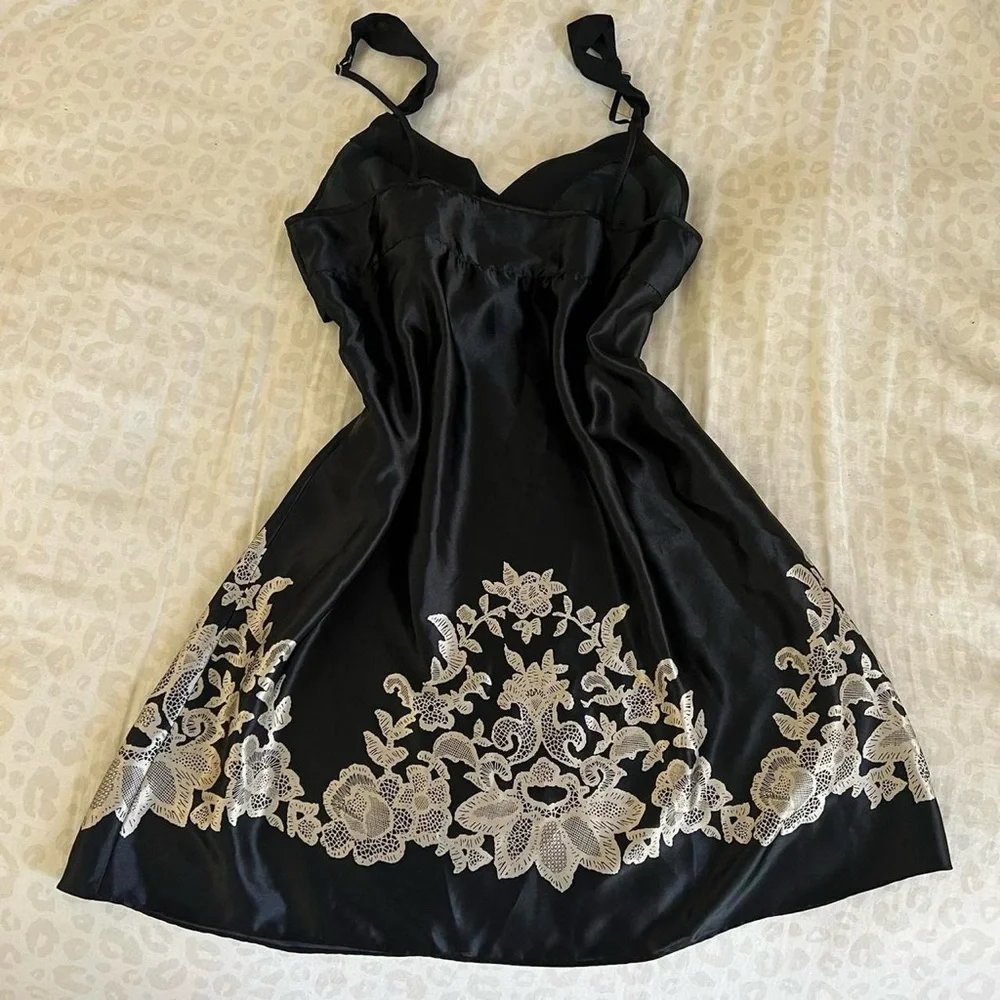 Vintage Black Slip Dress - Picture 3 of 5